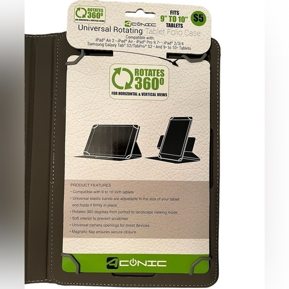 UNIVERSAL Rotating Tablet Folio Case - Picture 1 of 3
